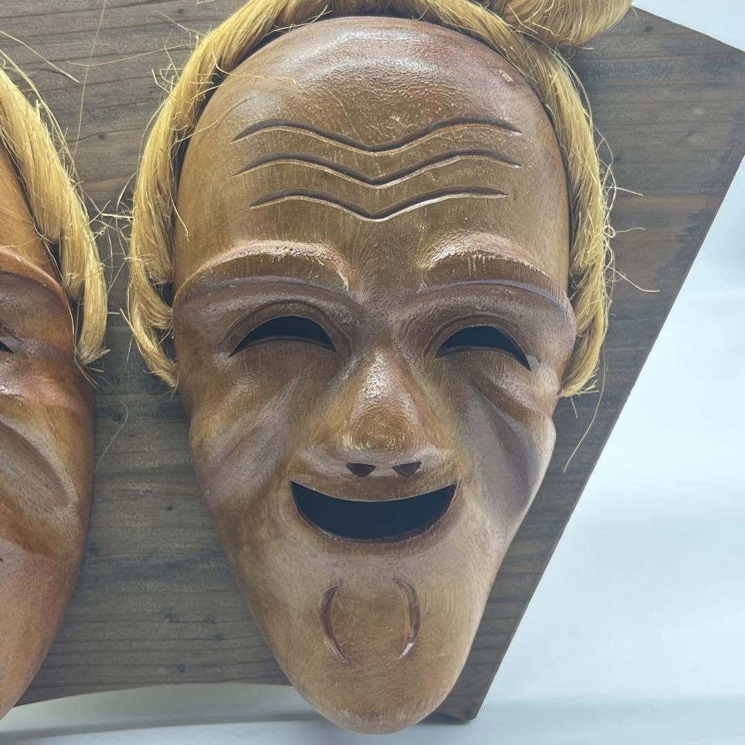 とと アンガマの面 田場由盛作 沖縄石垣 沖縄伝統民芸品 希少品 田場由盛 作 アンガマの面 沖縄県 石垣市 伝統工芸品